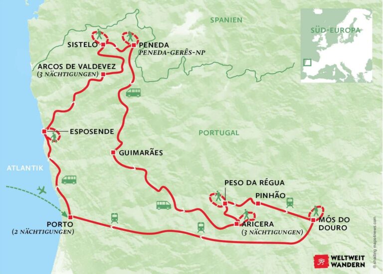 Wanderkarte Nordportugal